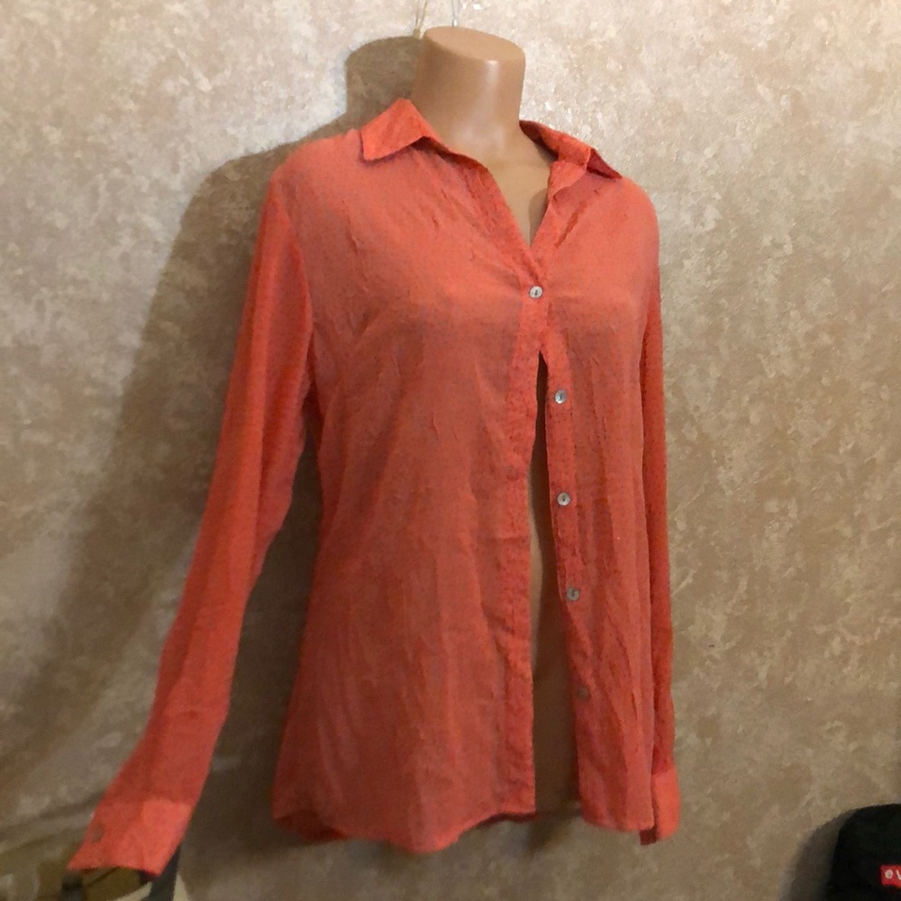 Button Down Long Sleeve Blouse